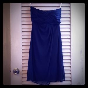 Navy blue dress.